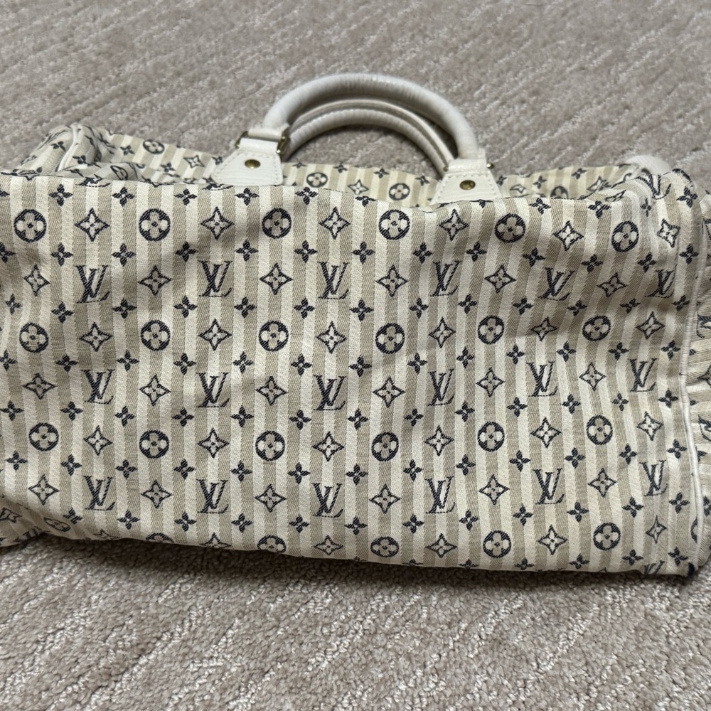 Louis Vuitton Mini Lin Croisette Speedy 30 Blue - Picture 3 of 6